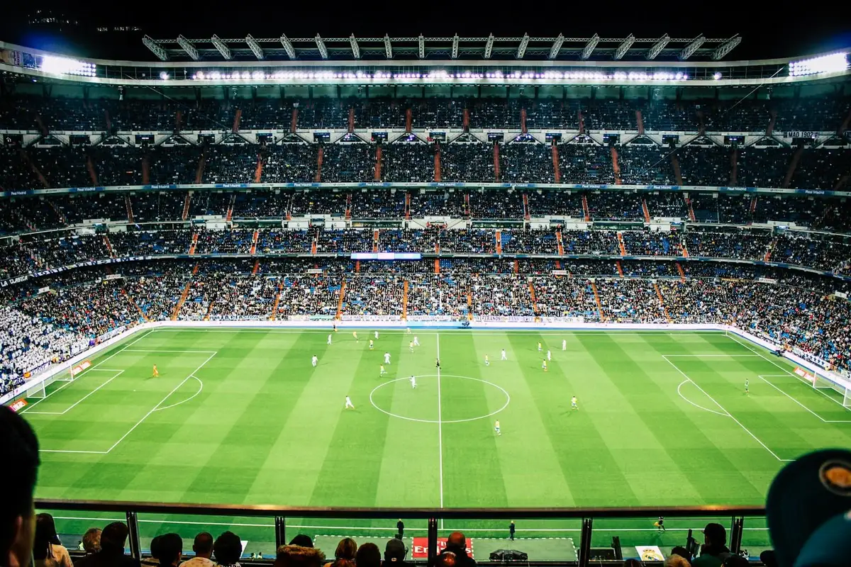 Football stadium and pitch